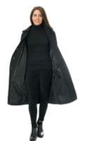 Womens Classic Hooded Rain Black Coat db1686